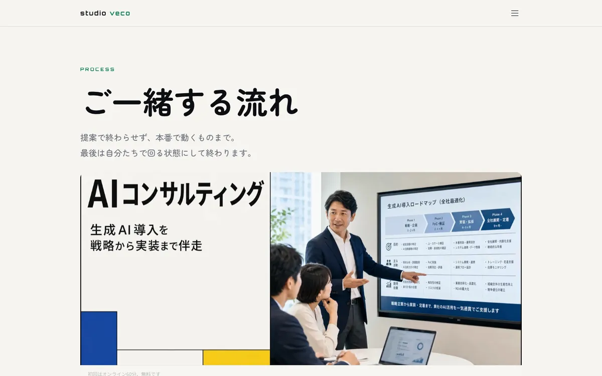 studio veco — PROCESS の画面
